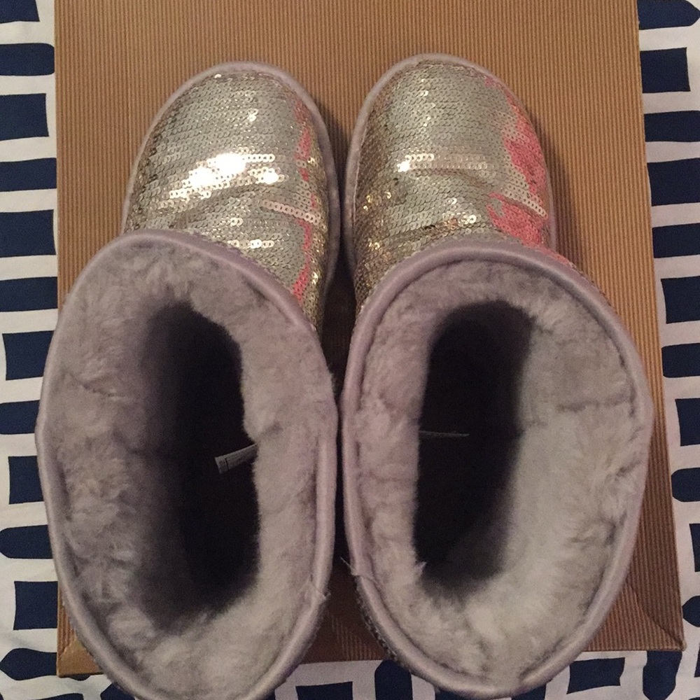 Silver Sequin UGG Boots - Picture 6 of 6